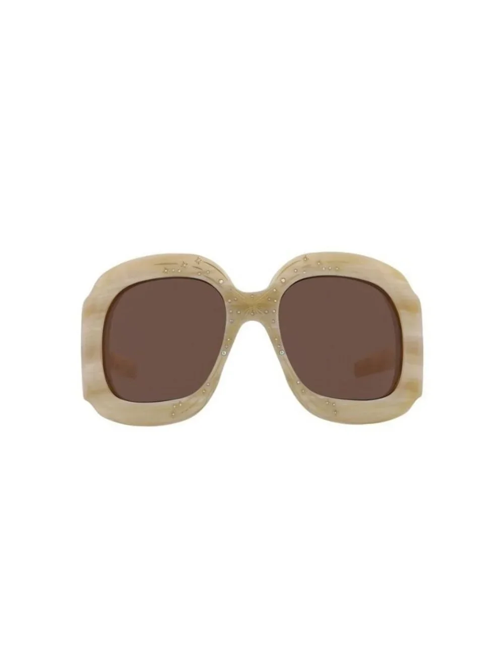 New Gucci Womens Shield/Wrap Beige Beige Brown Fashion Designer Sunglasses